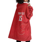 Custom Tunisia Football Wearable Blanket Hoodie Eagles of Carthage Rise - African Pride