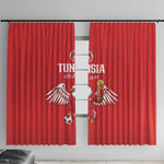 Tunisia Football Window Curtain Eagles of Carthage Rise - African Pride