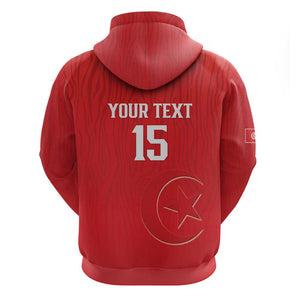 Custom Tunisia Football Zip Hoodie Eagles of Carthage Rise - African Pride