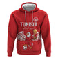 Custom Tunisia Football Zip Hoodie Eagles of Carthage Rise - African Pride