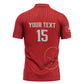 Custom Tunisia Football Zipper Polo Shirt Eagles of Carthage Rise - African Pride