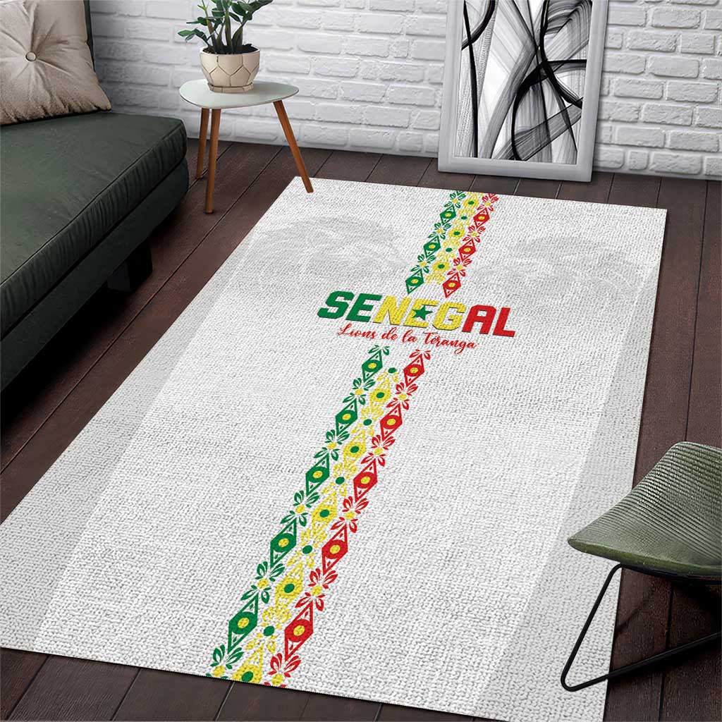 Senegal Football Area Rug Go Champions Lions de la Teranga - African Pride