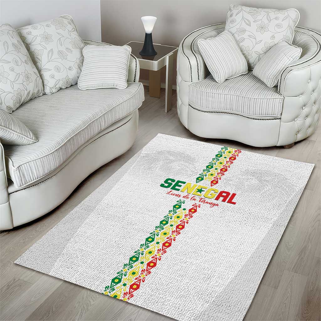 Senegal Football Area Rug Go Champions Lions de la Teranga - African Pride