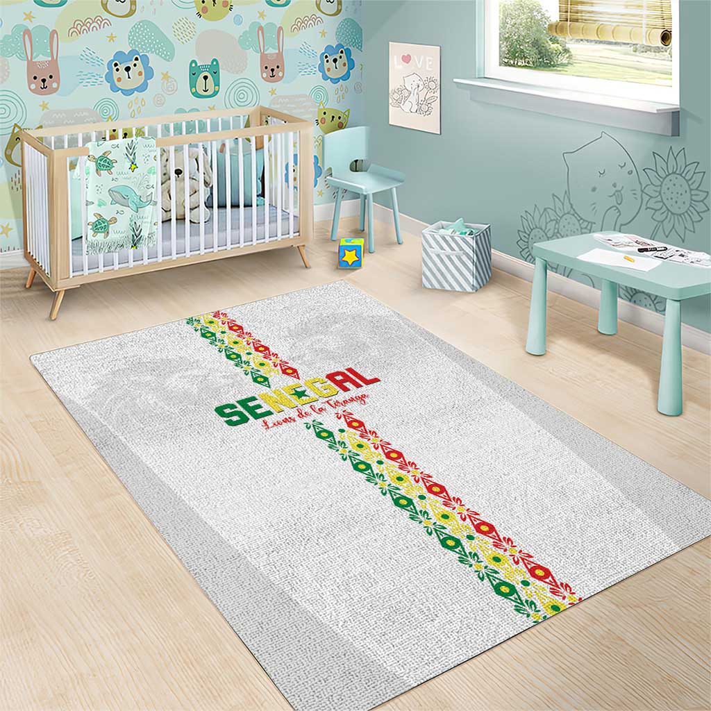 Senegal Football Area Rug Go Champions Lions de la Teranga - African Pride