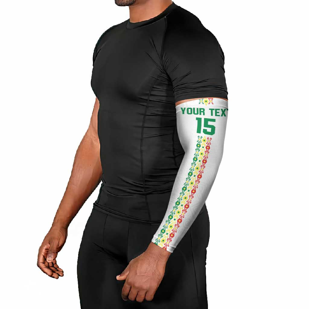 Custom Senegal Football Arm Sleeves Go Champions Lions de la Teranga - African Pride