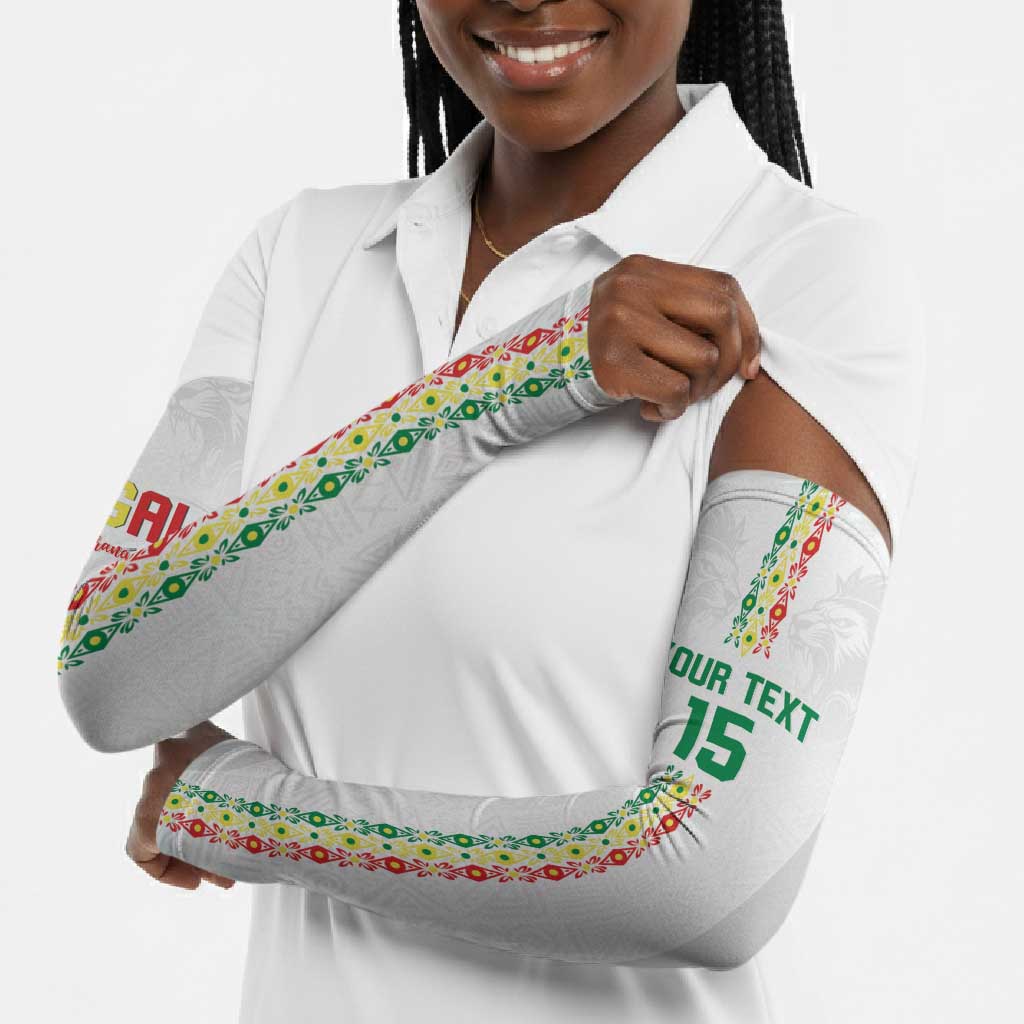 Custom Senegal Football Arm Sleeves Go Champions Lions de la Teranga - African Pride