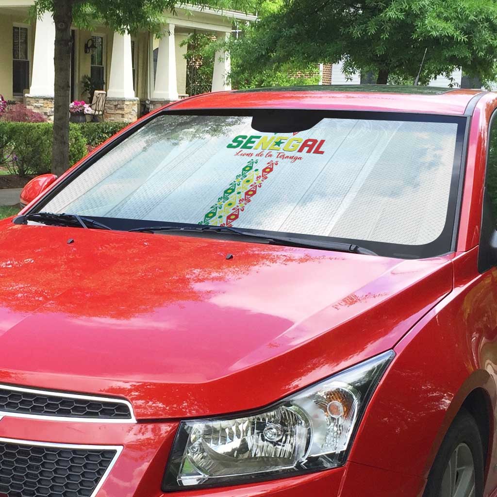 Senegal Football Auto Sun Shade Go Champions Lions de la Teranga - African Pride