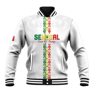 Custom Senegal Football Baseball Jacket Go Champions Lions de la Teranga - African Pride