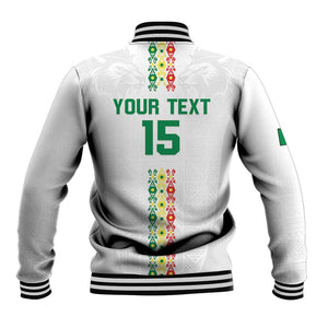 Custom Senegal Football Baseball Jacket Go Champions Lions de la Teranga - African Pride
