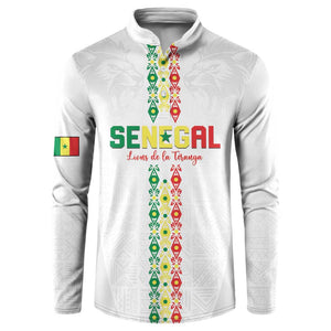 Custom Senegal Football Button Sweatshirt Go Champions Lions de la Teranga