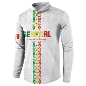 Custom Senegal Football Button Sweatshirt Go Champions Lions de la Teranga