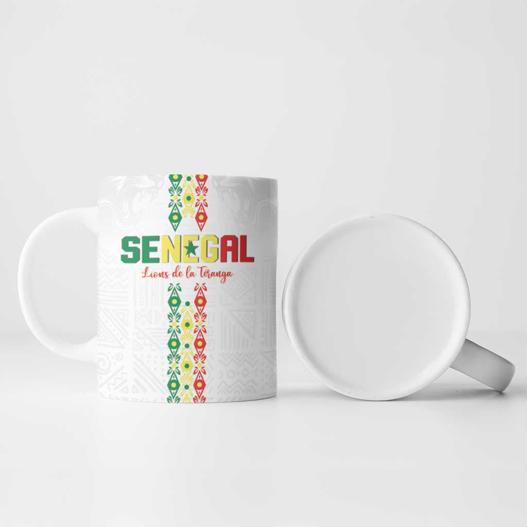 Custom Senegal Football Ceramic Mug Go Champions Lions de la Teranga - African Pride