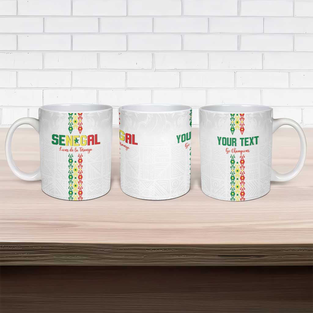 Custom Senegal Football Ceramic Mug Go Champions Lions de la Teranga - African Pride