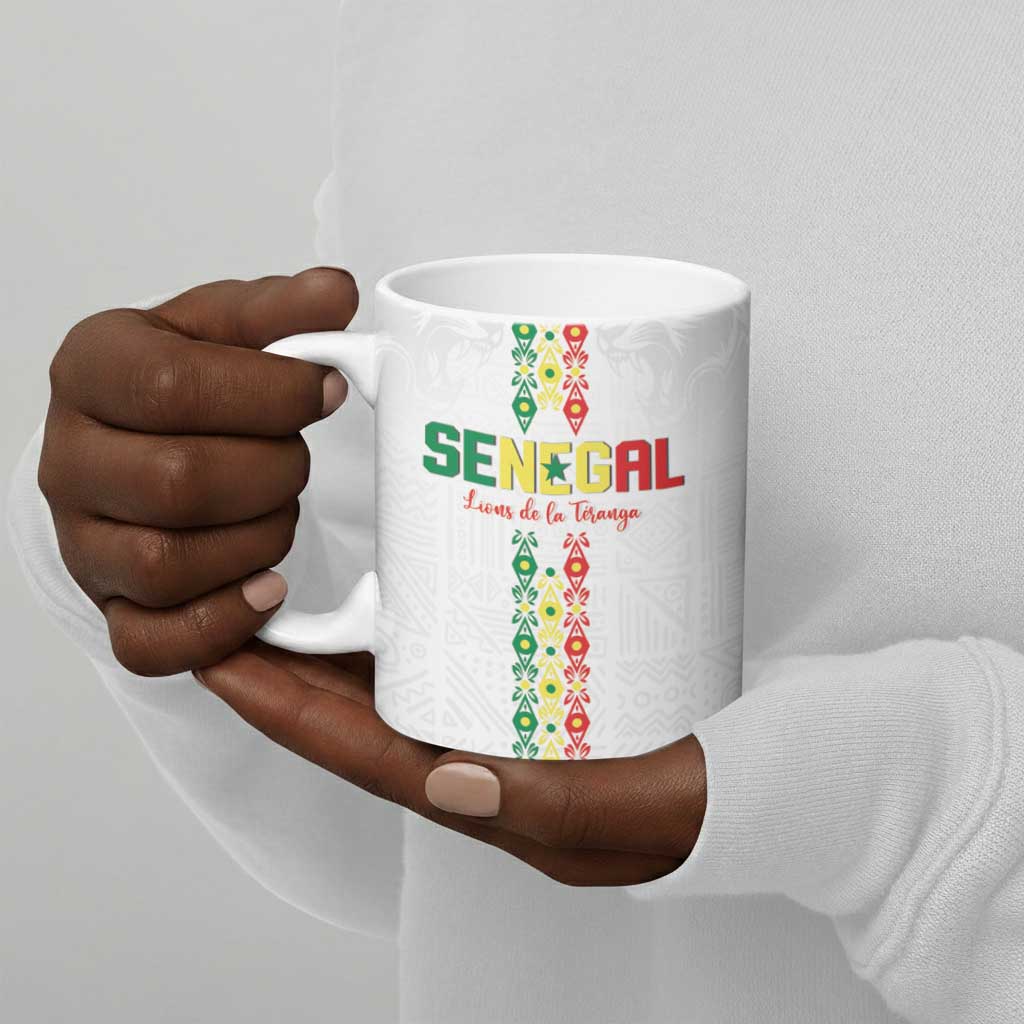 Custom Senegal Football Ceramic Mug Go Champions Lions de la Teranga - African Pride
