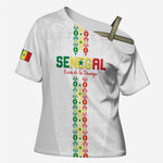 Custom Senegal Football Cross Shoulder Shirt Go Champions Lions de la Teranga - African Pride