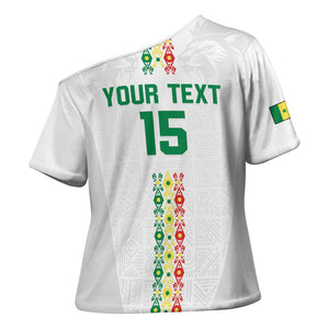 Custom Senegal Football Cross Shoulder Shirt Go Champions Lions de la Teranga - African Pride