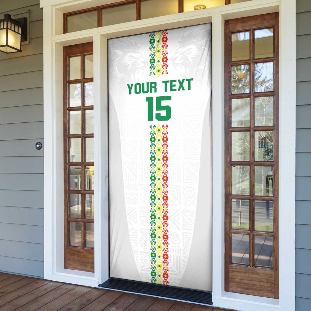 Custom Senegal Football Door Cover Go Champions Lions de la Teranga - African Pride