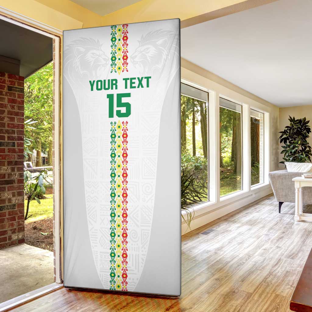 Custom Senegal Football Door Cover Go Champions Lions de la Teranga - African Pride