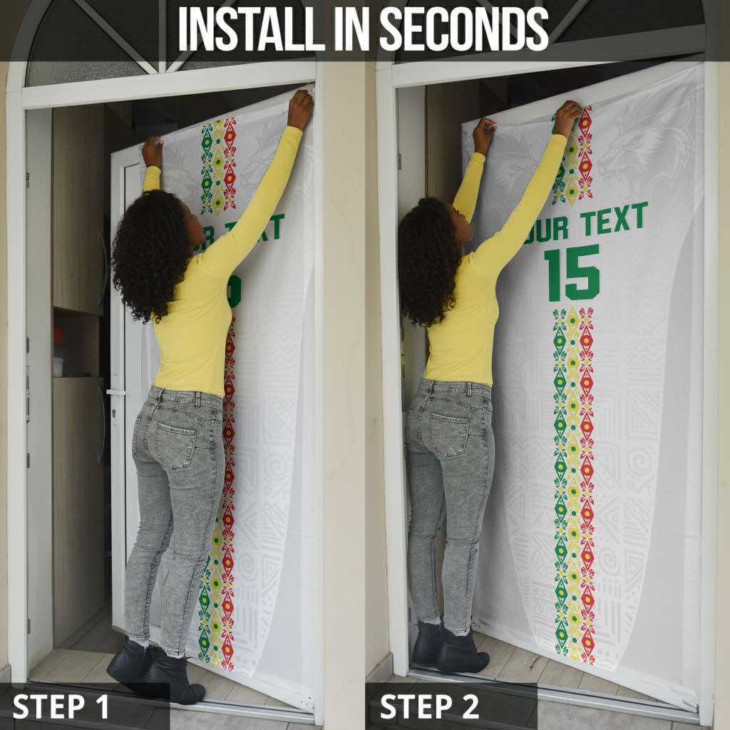 Custom Senegal Football Door Cover Go Champions Lions de la Teranga - African Pride