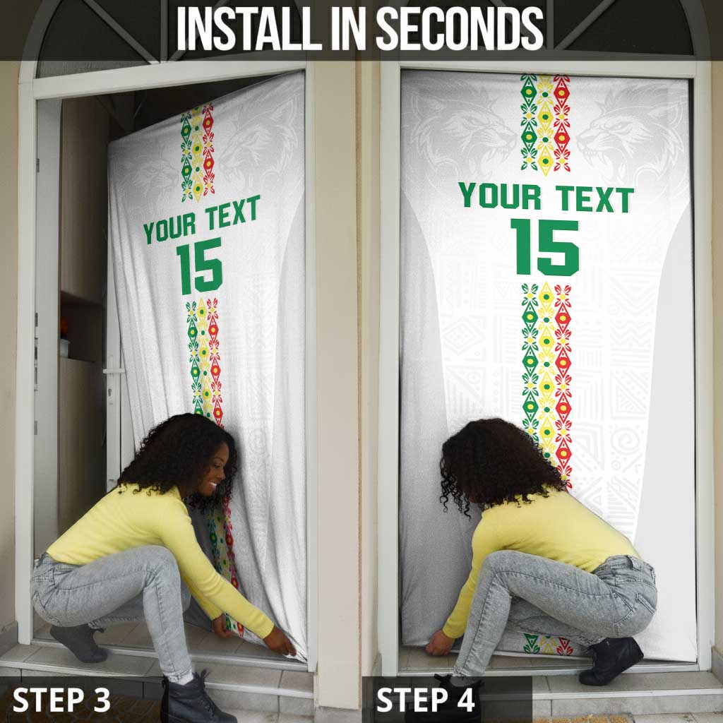 Custom Senegal Football Door Cover Go Champions Lions de la Teranga - African Pride