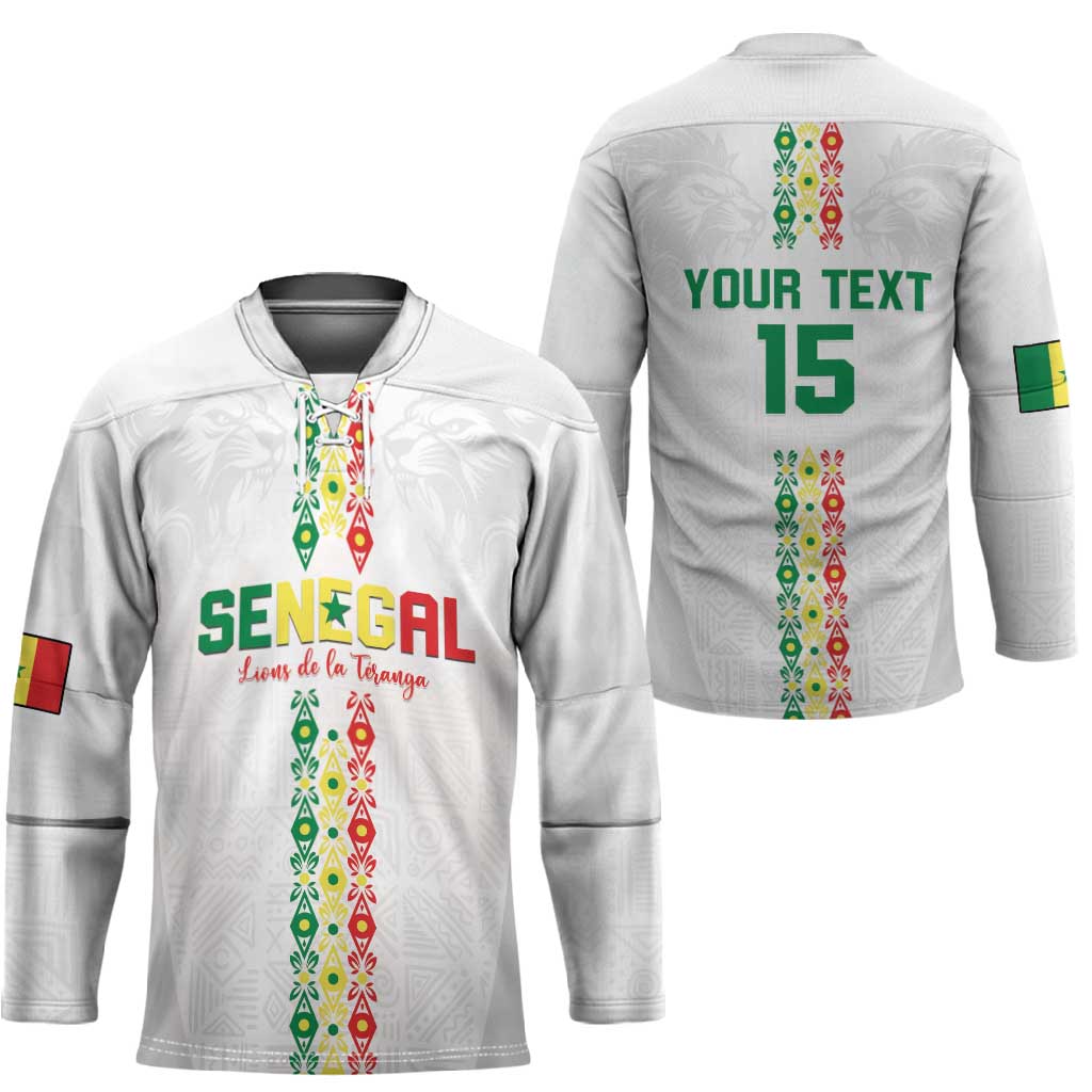Custom Senegal Football Hockey Jersey Go Champions Lions de la Teranga - African Pride