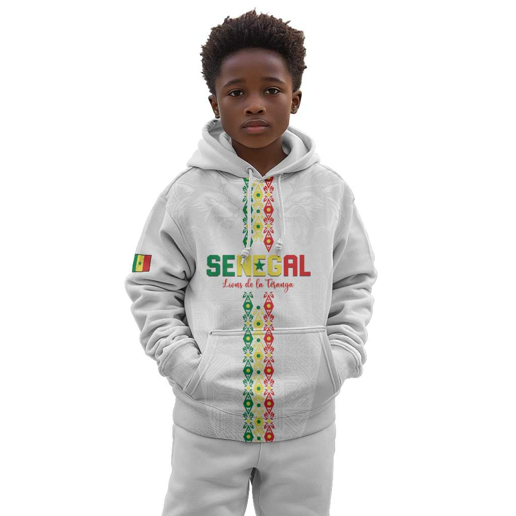 Custom Senegal Football Kid Hoodie Go Champions Lions de la Teranga - African Pride