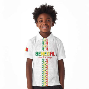 Custom Senegal Football Kid Polo Shirt Go Champions Lions de la Teranga LT15