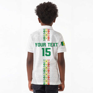 Custom Senegal Football Kid Polo Shirt Go Champions Lions de la Teranga LT15