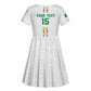 Custom Senegal Football Kid Short Sleeve Dress Go Champions Lions de la Teranga LT15