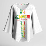 Custom Senegal Football Kimono Sleeve Blouse Go Champions Lions de la Teranga - African Pride