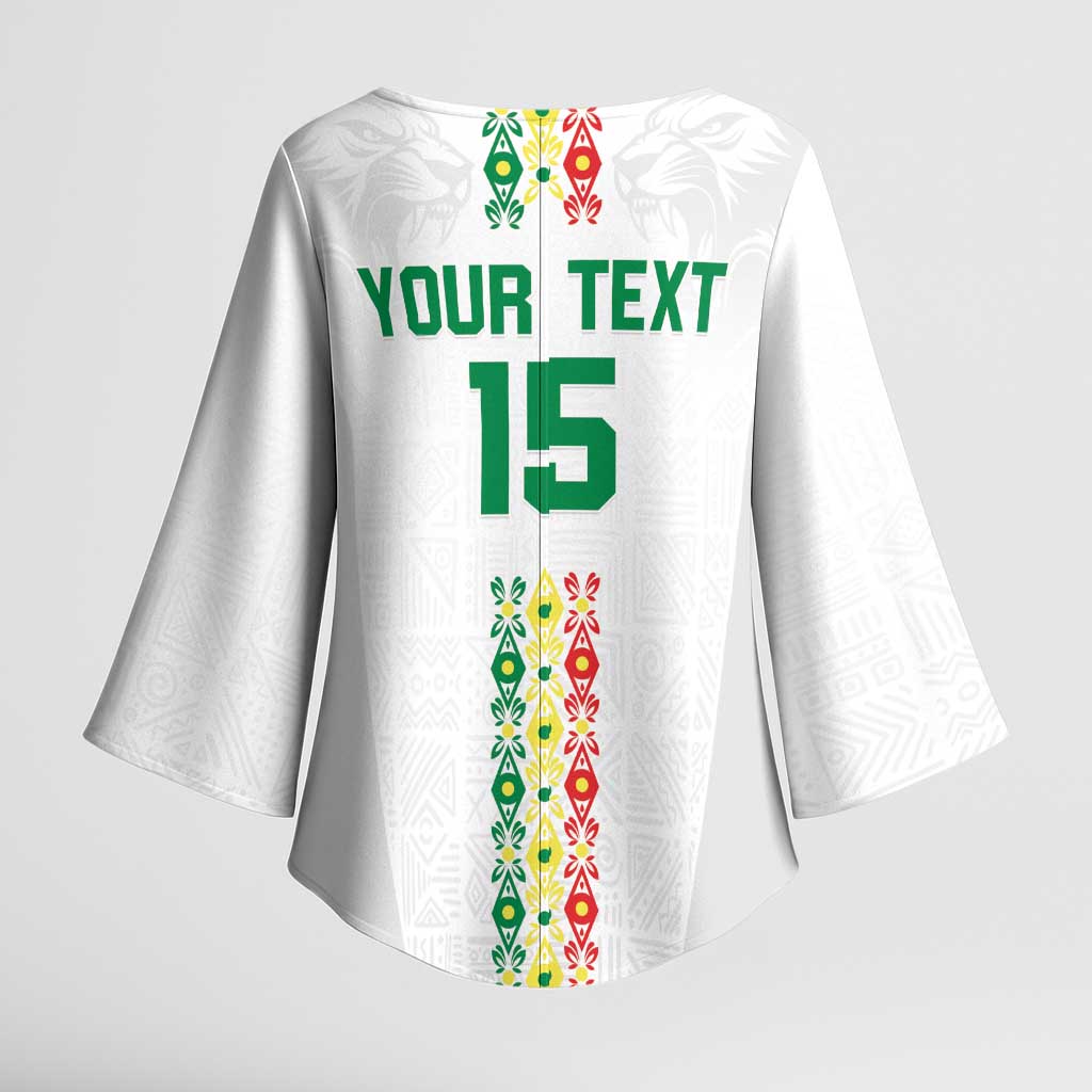 Custom Senegal Football Kimono Sleeve Blouse Go Champions Lions de la Teranga - African Pride