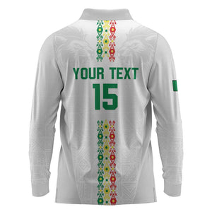 Custom Senegal Football Long Sleeve Polo Shirt Go Champions Lions de la Teranga - African Pride