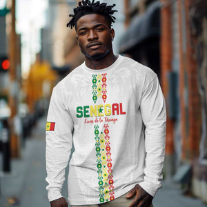 Custom Senegal Football Long Sleeve Shirt Go Champions Lions de la Teranga - African Pride