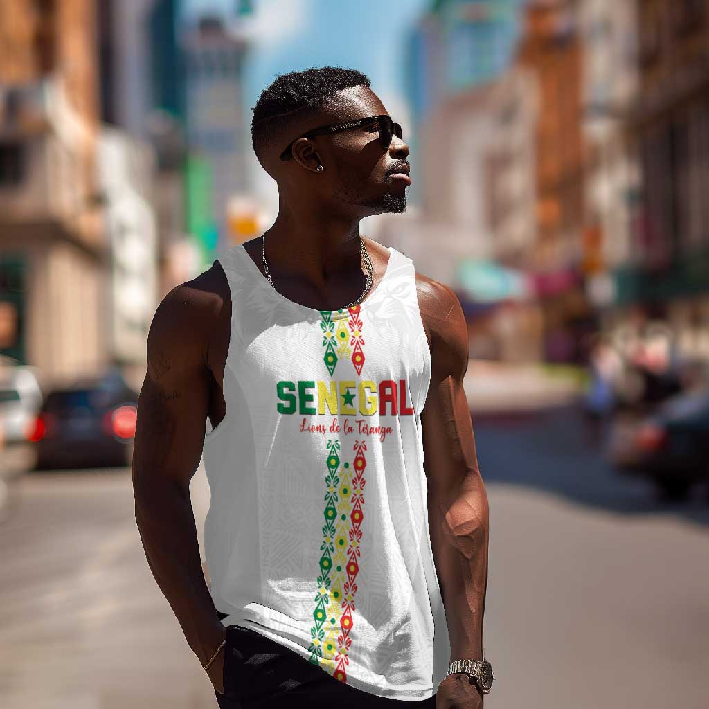 Custom Senegal Football Men Tank Top Go Champions Lions de la Teranga - African Pride