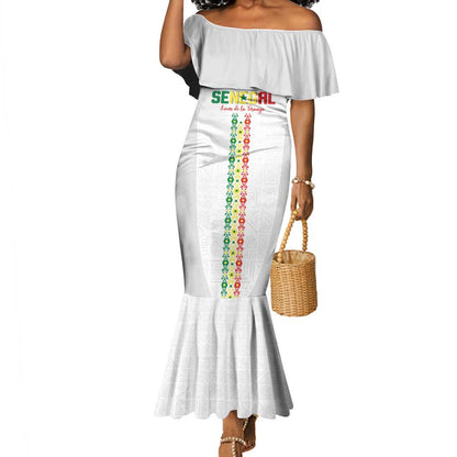 Custom Senegal Football Mermaid Dress Go Champions Lions de la Teranga - African Pride