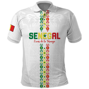 Custom Senegal Football Polo Shirt Go Champions Lions de la Teranga LT15