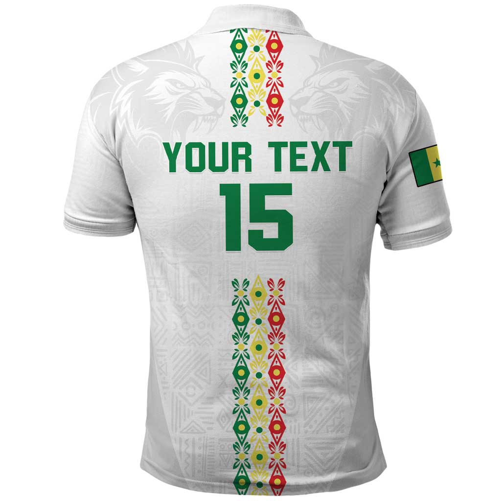 Custom Senegal Football Polo Shirt Go Champions Lions de la Teranga LT15