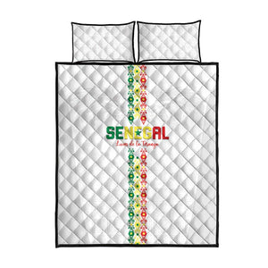 Senegal Football Quilt Bed Set Go Champions Lions de la Teranga - African Pride