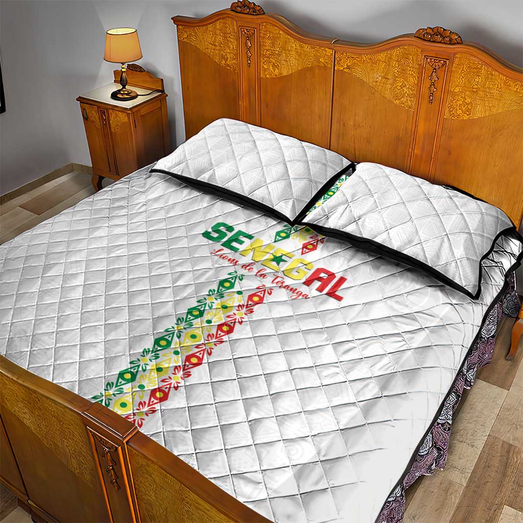 Senegal Football Quilt Bed Set Go Champions Lions de la Teranga - African Pride