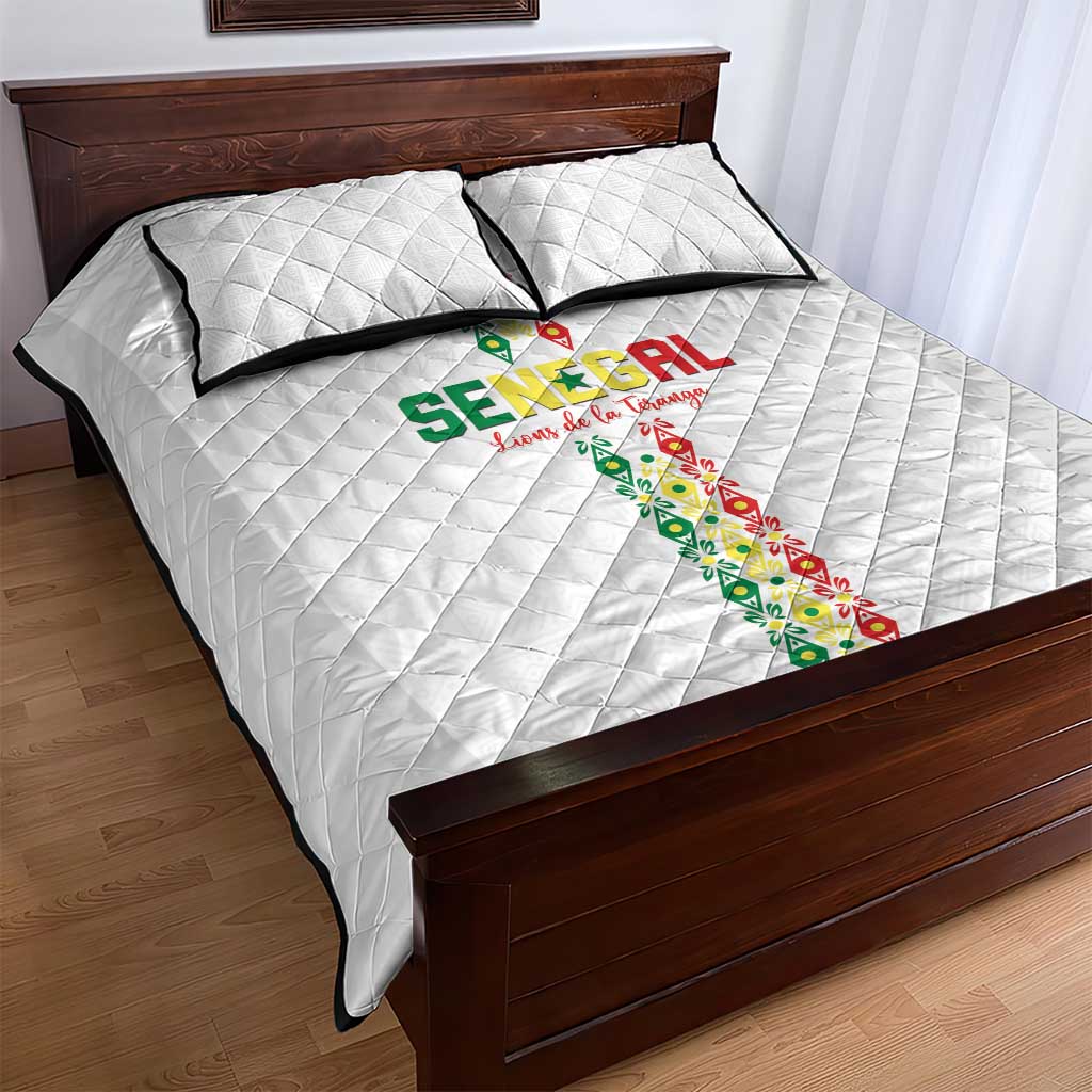Senegal Football Quilt Bed Set Go Champions Lions de la Teranga - African Pride