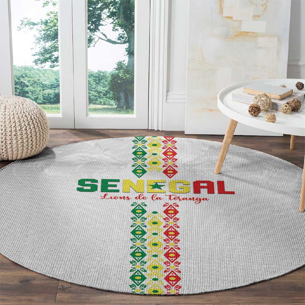 Senegal Football Round Carpet Go Champions Lions de la Teranga - African Pride