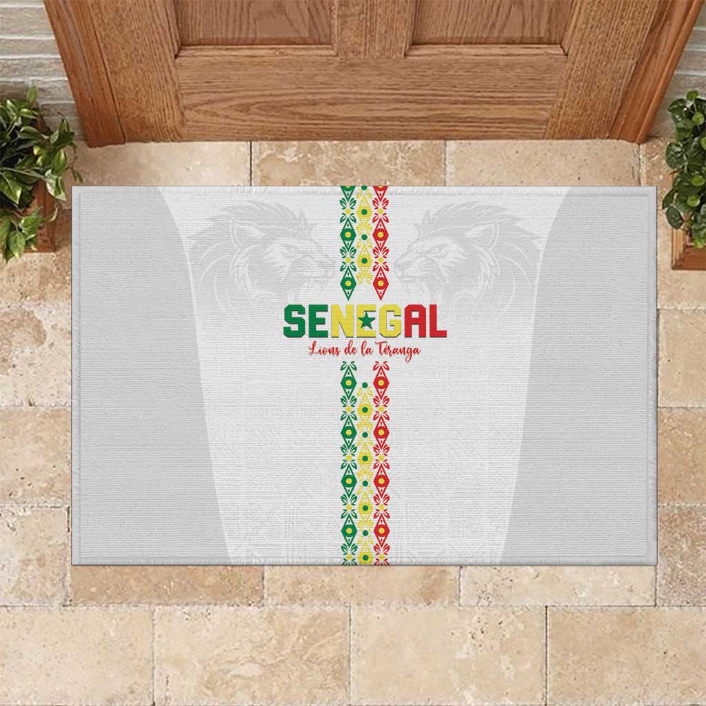 Senegal Football Rubber Doormat Go Champions Lions de la Teranga - African Pride