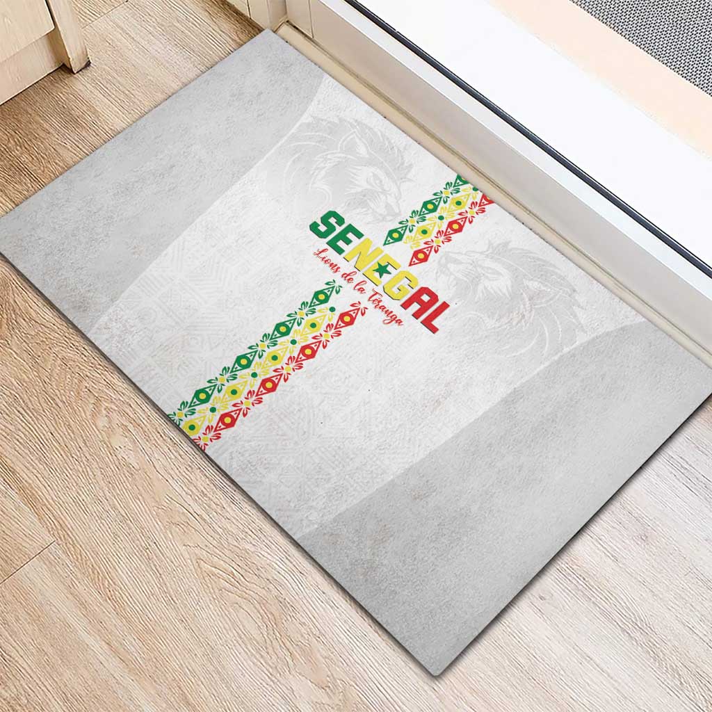 Senegal Football Rubber Doormat Go Champions Lions de la Teranga - African Pride