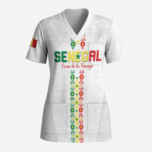 Custom Senegal Football Scrub Top Go Champions Lions de la Teranga - African Pride