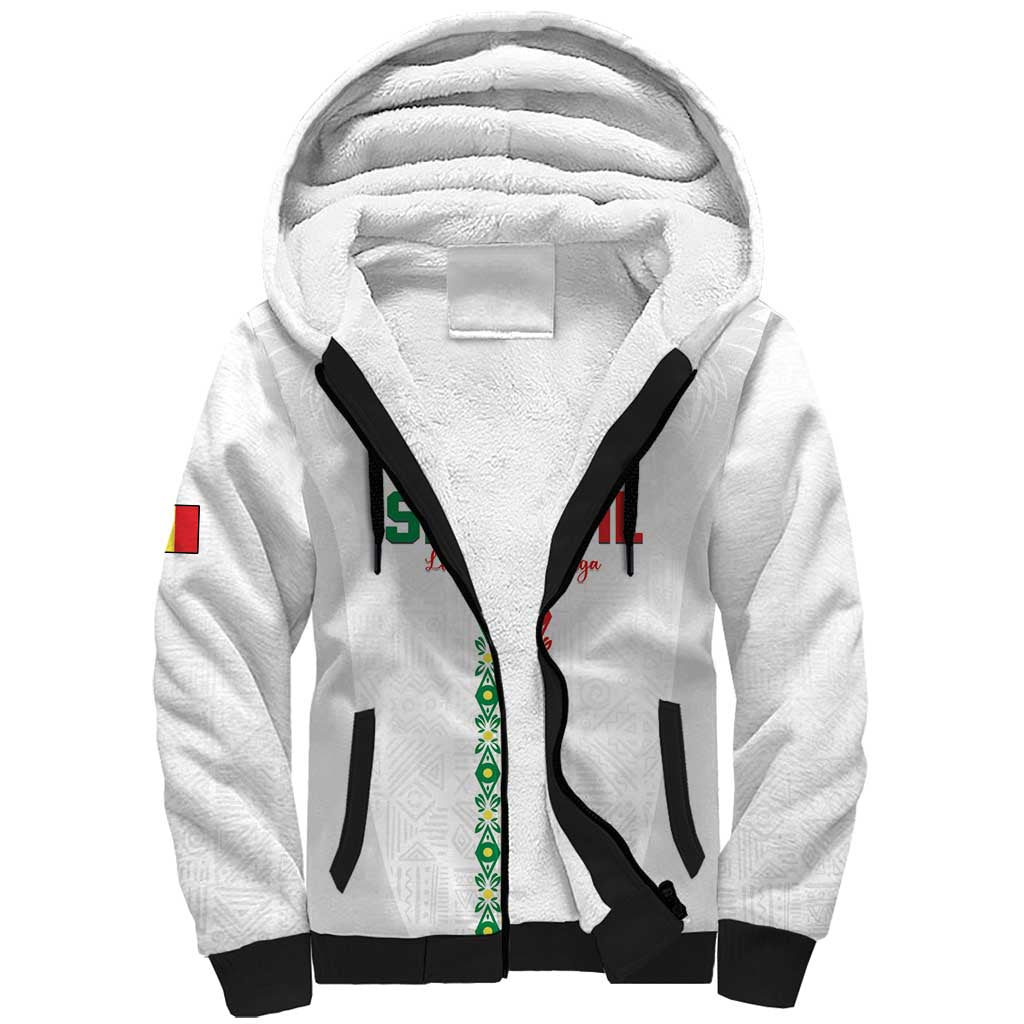 Custom Senegal Football Sherpa Hoodie Go Champions Lions de la Teranga - African Pride
