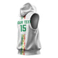 Custom Senegal Football Sleeveless Hoodie Go Champions Lions de la Teranga - African Pride