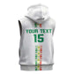 Custom Senegal Football Sleeveless Zip Hoodie Go Champions Lions de la Teranga - African Pride