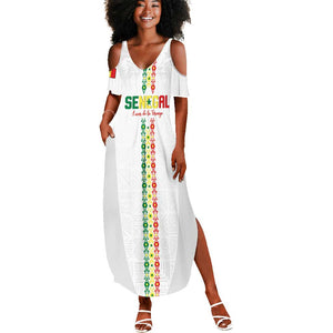 Custom Senegal Football Summer Maxi Dress Go Champions Lions de la Teranga LT15