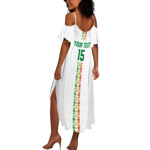 Custom Senegal Football Summer Maxi Dress Go Champions Lions de la Teranga LT15