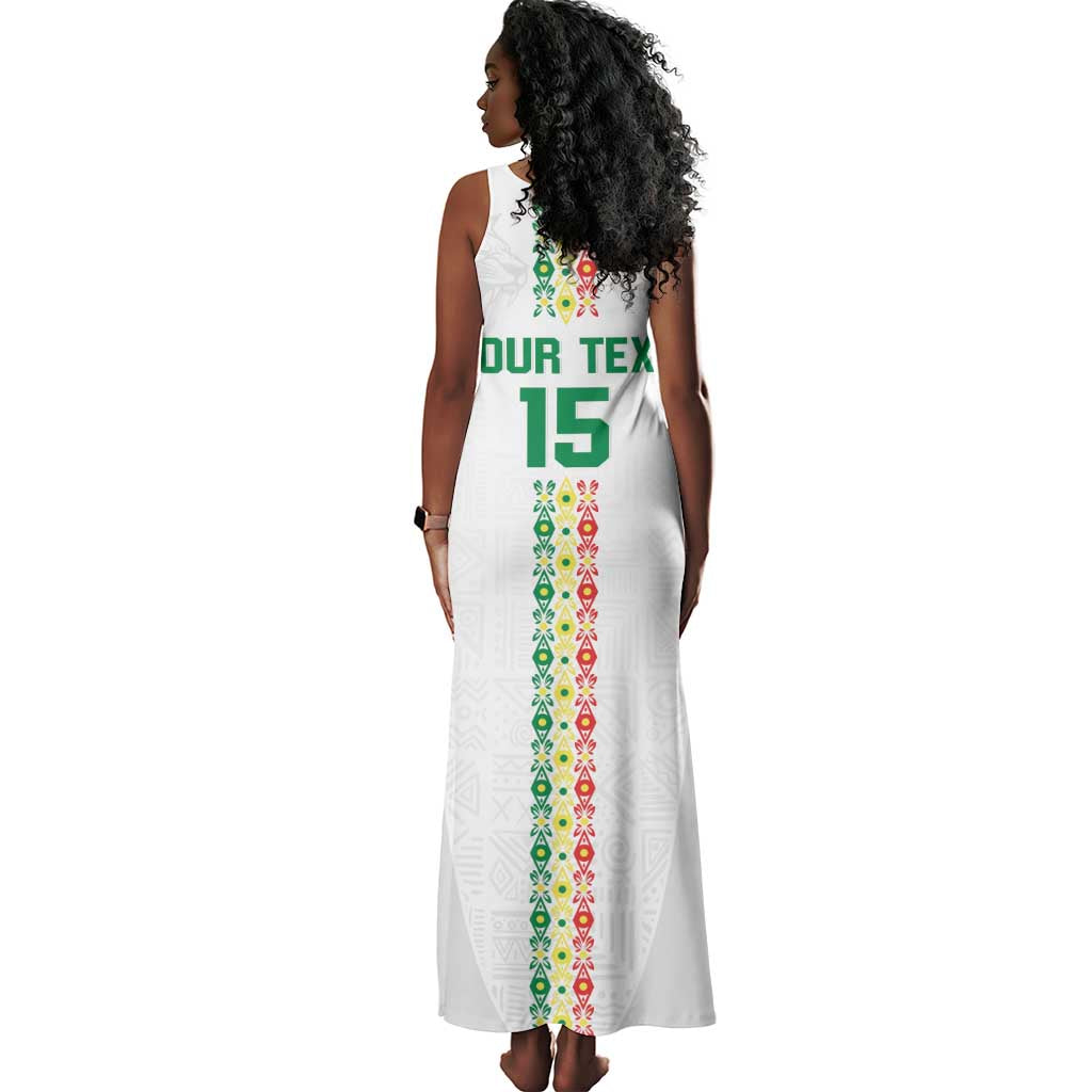 Custom Senegal Football Tank Maxi Dress Go Champions Lions de la Teranga - African Pride